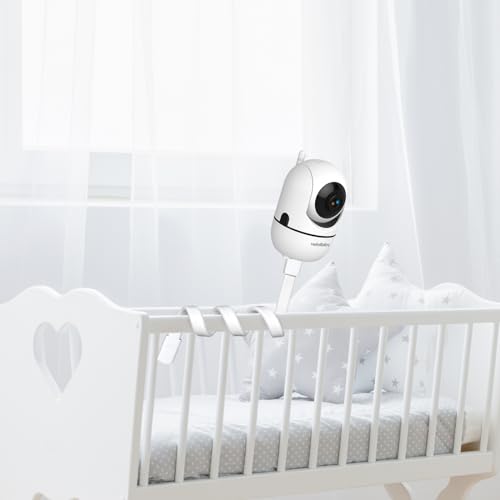 HelloBaby Wall Mounted Baby Monitor No WiFi, Crib Camera for Parents with 30-Hour Battery, Audio Monitoring with Camera