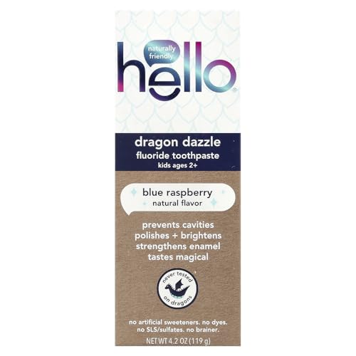 Blue Raspberry Dragon Dazzle Fluoride Toothpaste for Kids, Freshens Breath, Whitens Teeth, |2 OZ  
Blue Raspberry Dragon